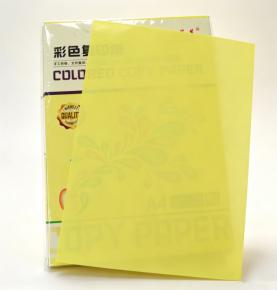 A4 70gsm Fluorescent Yellow Copy Paper, 500 Sheets/Pack