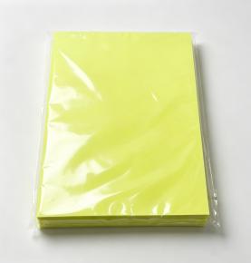 A4 180gsm Fluorescent Yellow Self‑Adhesive Sticker Paper, 50 Sheets/Pack